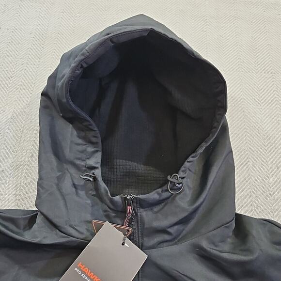 Hawke & Co Performance Black Hoodie Men's Size Large Zip Jacket Fleece Lined NWT - Picture 8 of 16